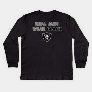 Raiders "Real Men Wear Black" Kids Long Sleeve T-Shirt